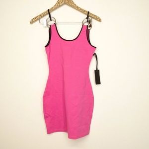 New H:ours Zoie Mini Dress In Hot Pink & Black XXS